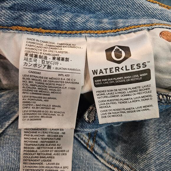 Levi's Wedgie Ankle Jeans Womens Size 28 Distressed Light Wash High Rise Grunge - Picture 10 of 11